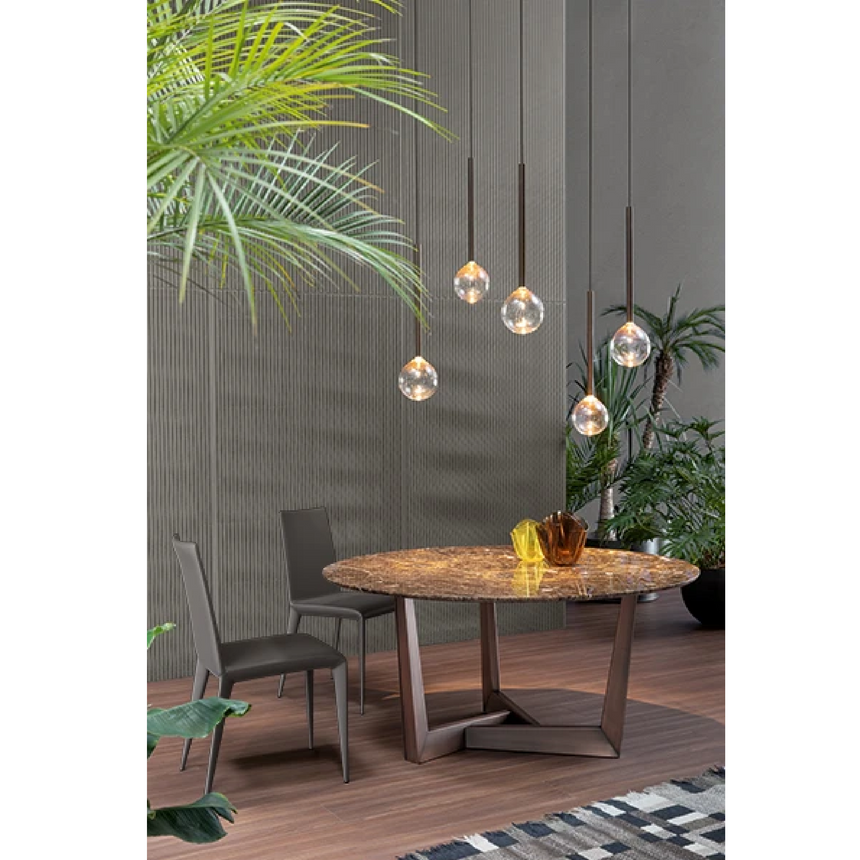Walnut Base Round Dining Table | Bonaldo Art | Italianfurniture.com