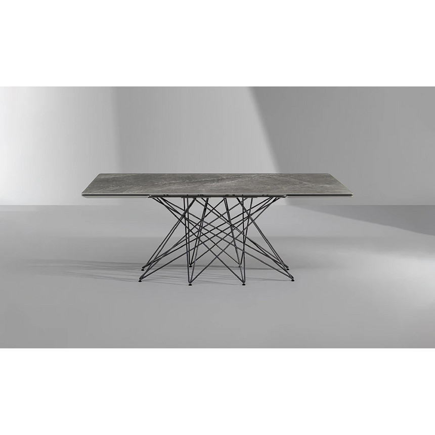 Intersecting Metal Extendable Dining Table | Bonaldo Octa | Italianfurniture.com