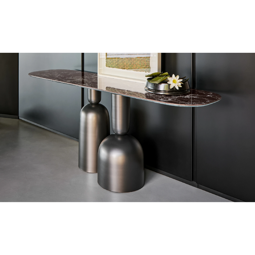 Double Pedestal Wood Console Table | Bonaldo Cop | Italianfurniture.com