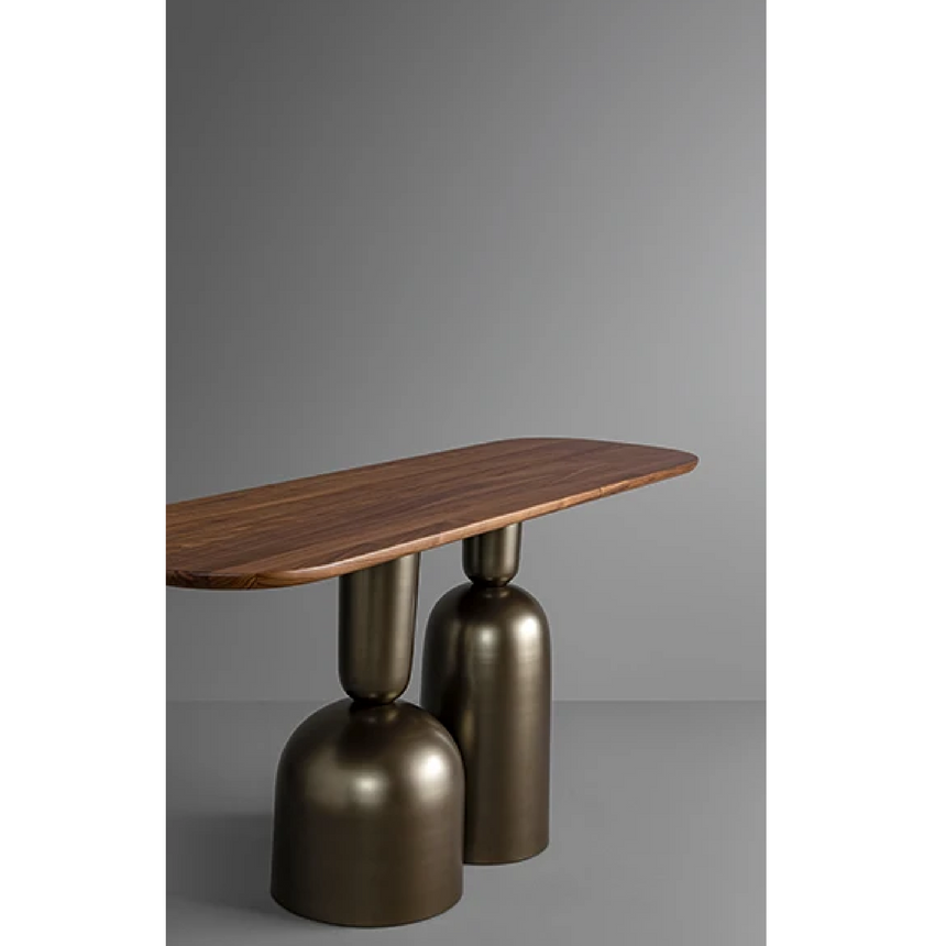 Double Pedestal Wood Console Table | Bonaldo Cop | Italianfurniture.com