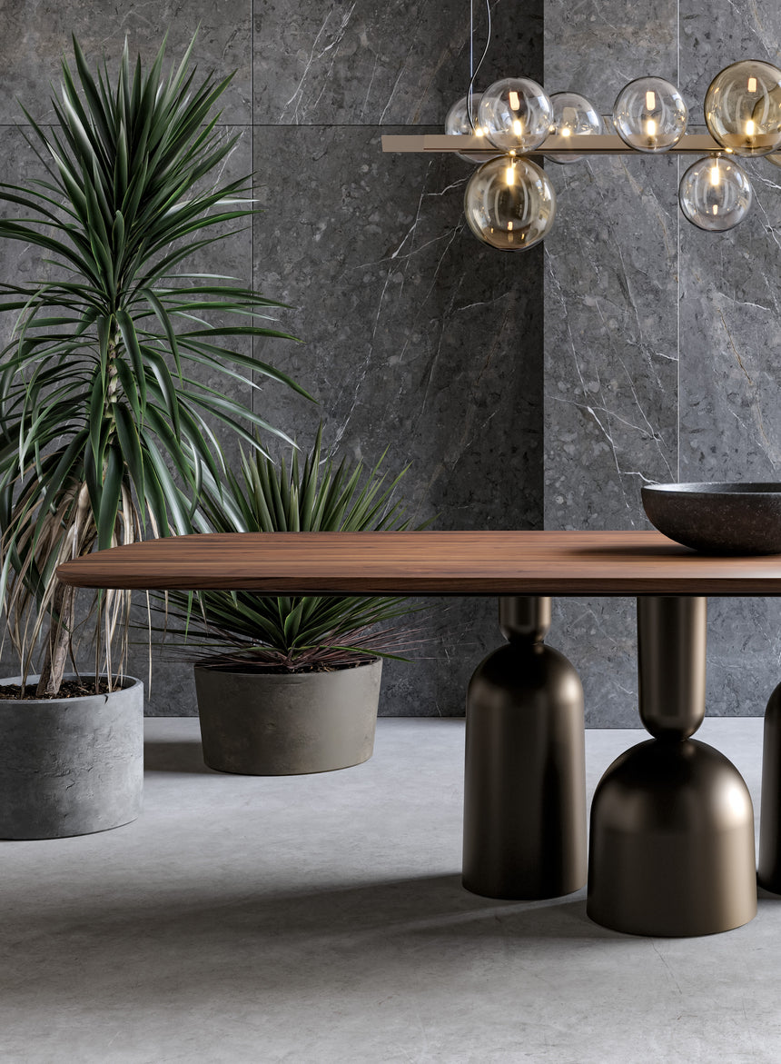 Double Pedestal Wood Console Table | Bonaldo Cop | Italianfurniture.com