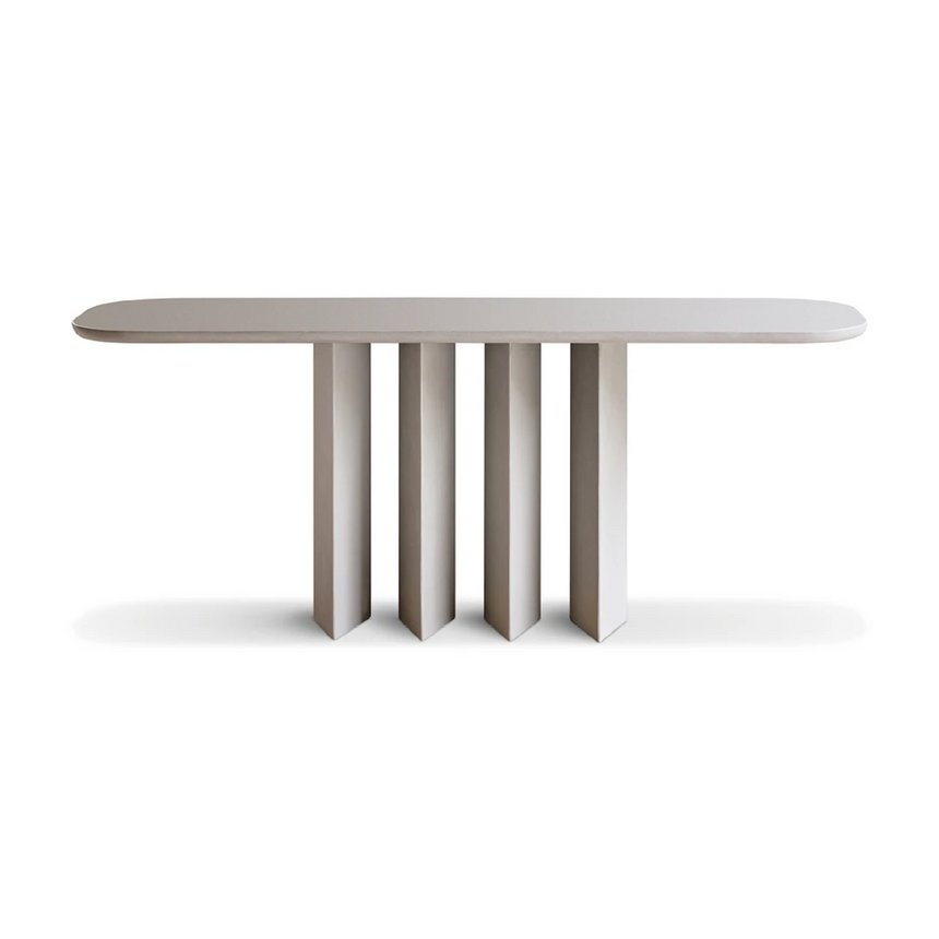 4-Central Leg Wood Console Table | Bonaldo Geometric | Italianfurniture.com