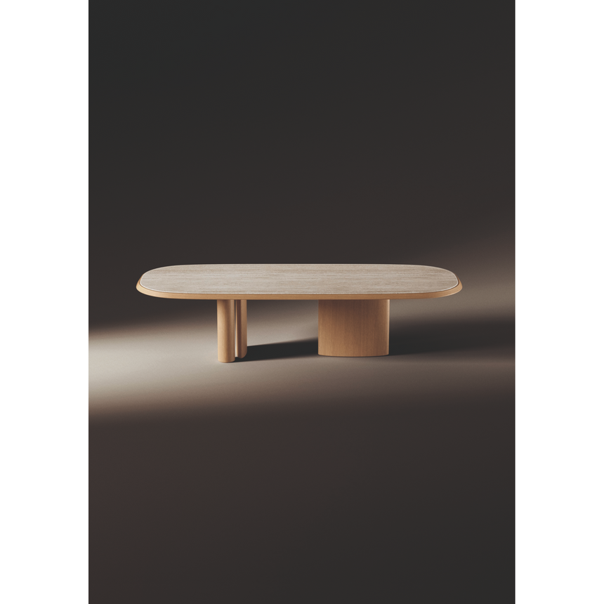 Asymmetrical Metal Base Dining Table | Bonaldo Padiglioni | Italianfurniture.com