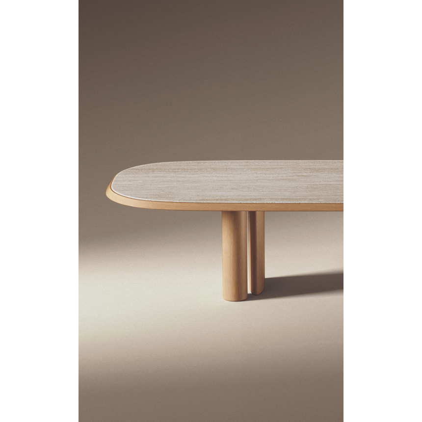 Asymmetrical Metal Base Dining Table | Bonaldo Padiglioni | Italianfurniture.com