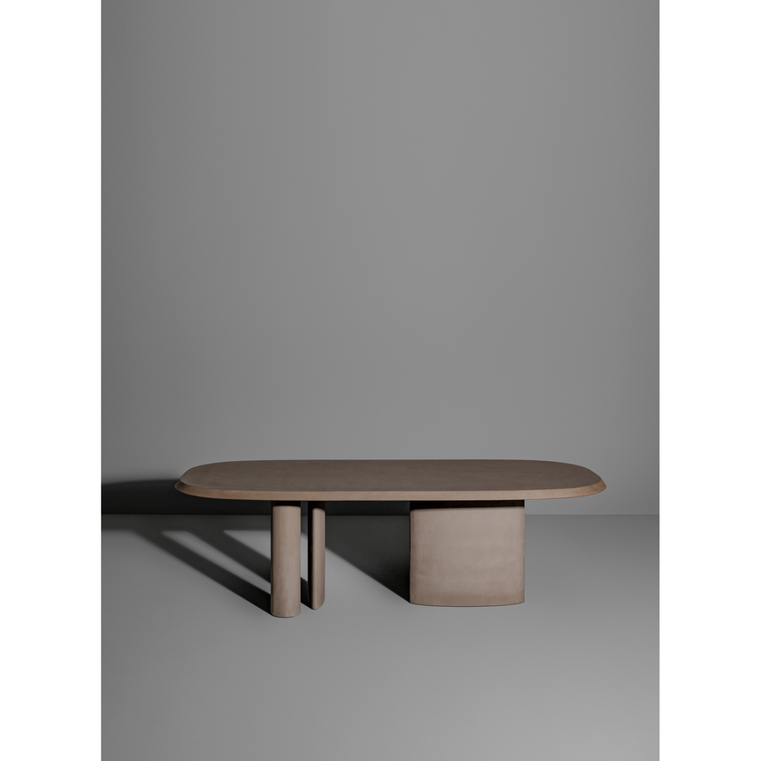 Asymmetrical Metal Base Dining Table | Bonaldo Padiglioni | Italianfurniture.com