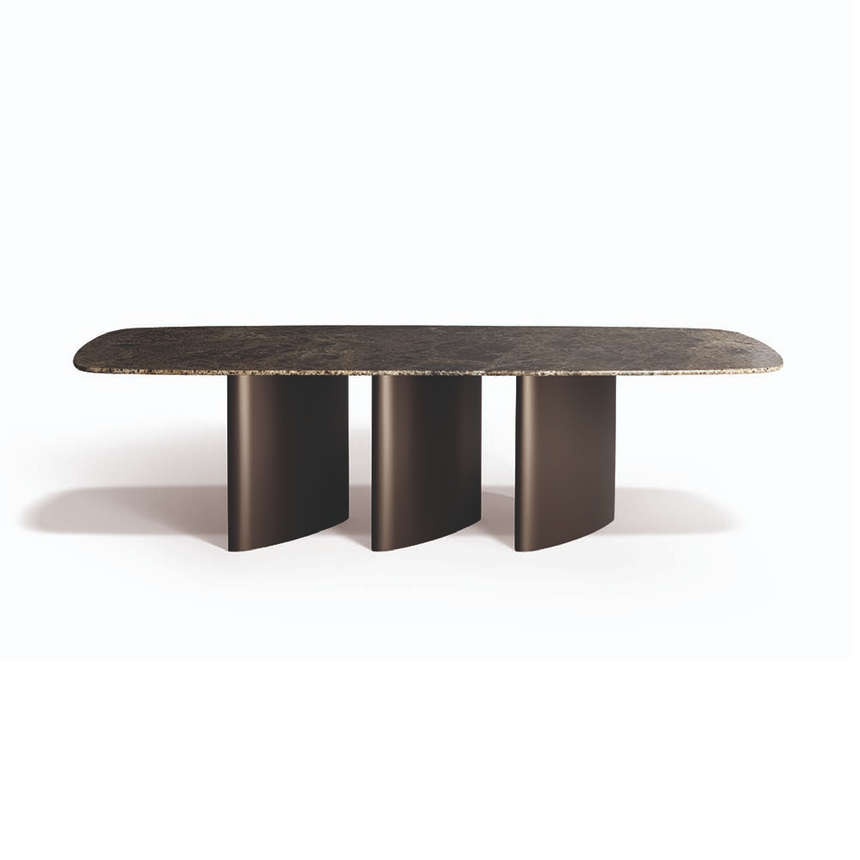 Wooden Base Three-Legged Dining Table | Bonaldo Louver | Italianfurniture.com