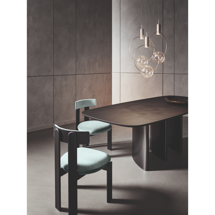 Wooden Base Three-Legged Dining Table | Bonaldo Louver | Italianfurniture.com