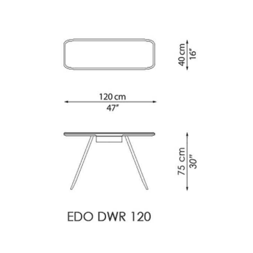 Glass Top Drawer Desk I Casa Casati Edo | Italianfurniture.com