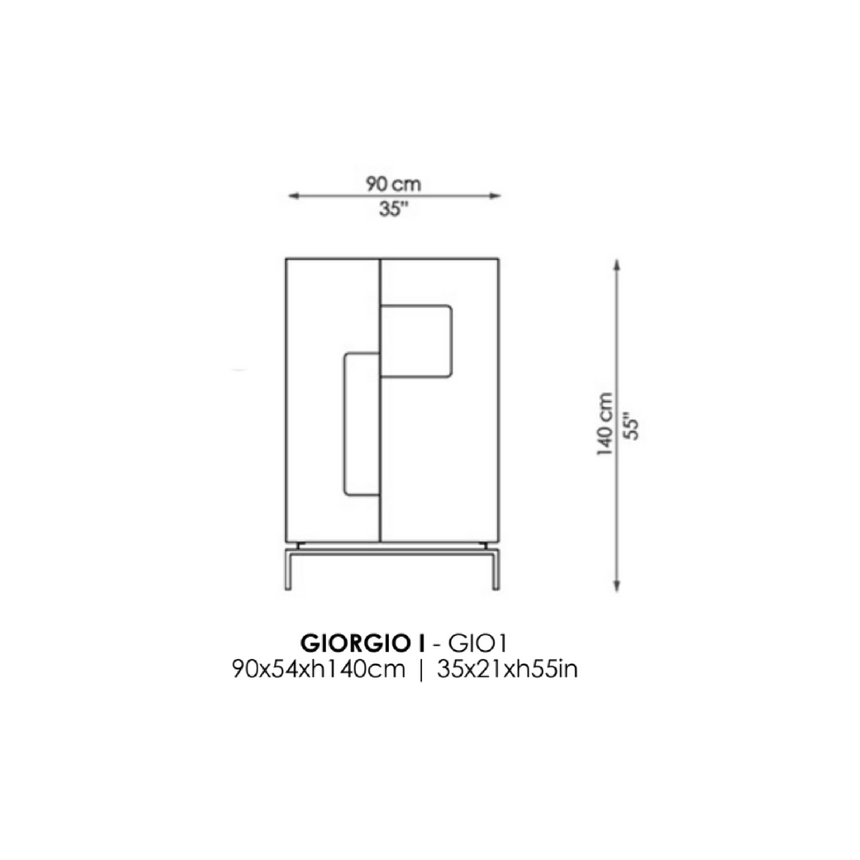 Gold Chrome Cabinet I Casa Casati Giorgio I | Italianfurniture.com