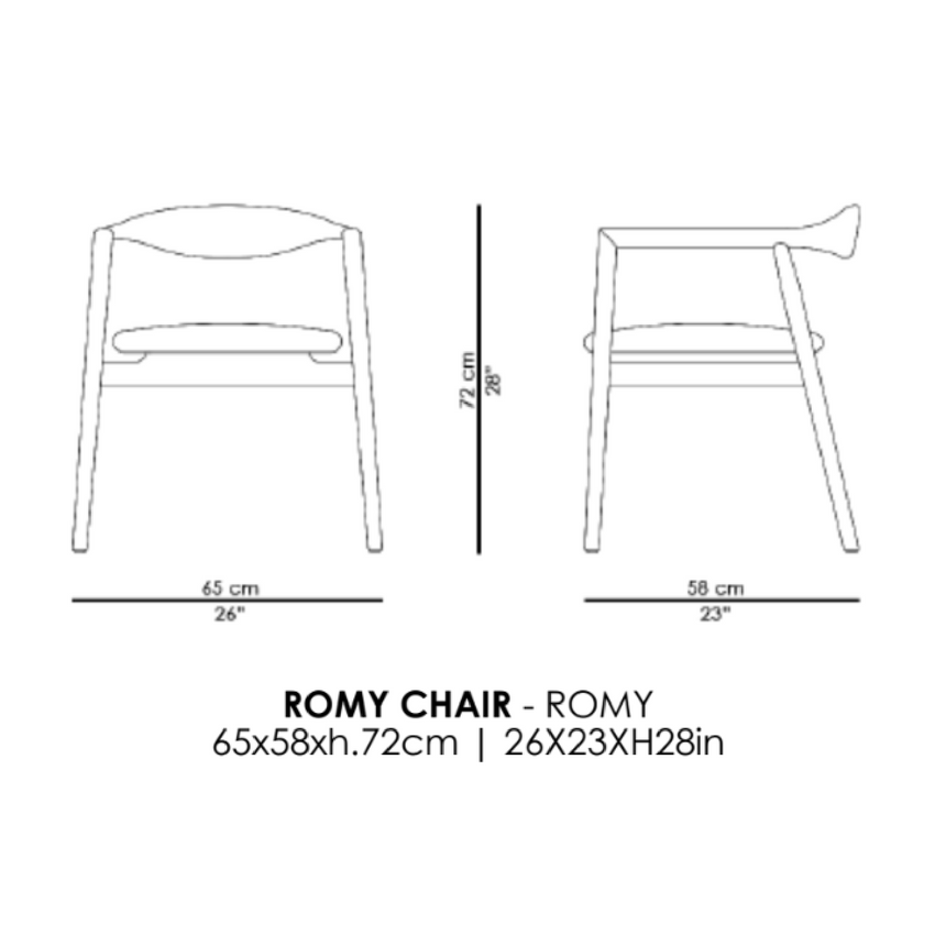 Matte Black Curved Dining Chair | Casa Casati Romy | Italianfurniture.com