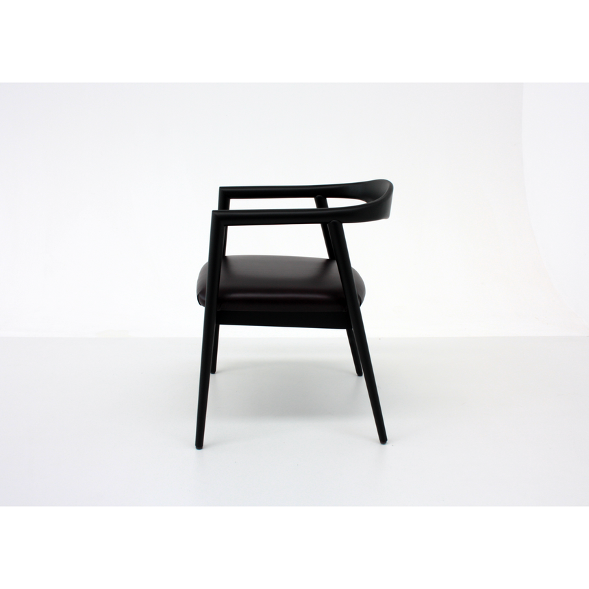 Matte Black Curved Dining Chair | Casa Casati Romy | Italianfurniture.com