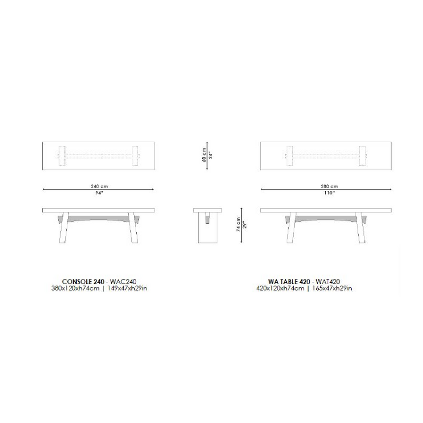 Angled Leg Console Table | Casa Casati Wa | Italianfurniture.com