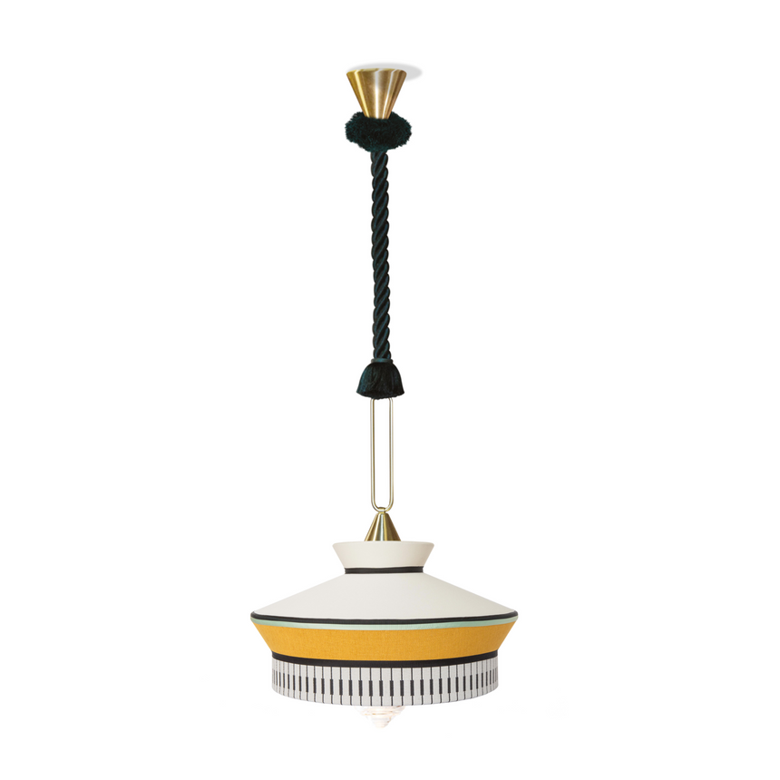 Fabric Shade Pendant Lamp | Contardi Calypso | Italianfurniture.com
