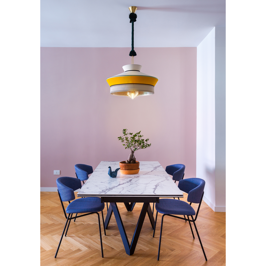 Fabric Shade Pendant Lamp | Contardi Calypso | Italianfurniture.com