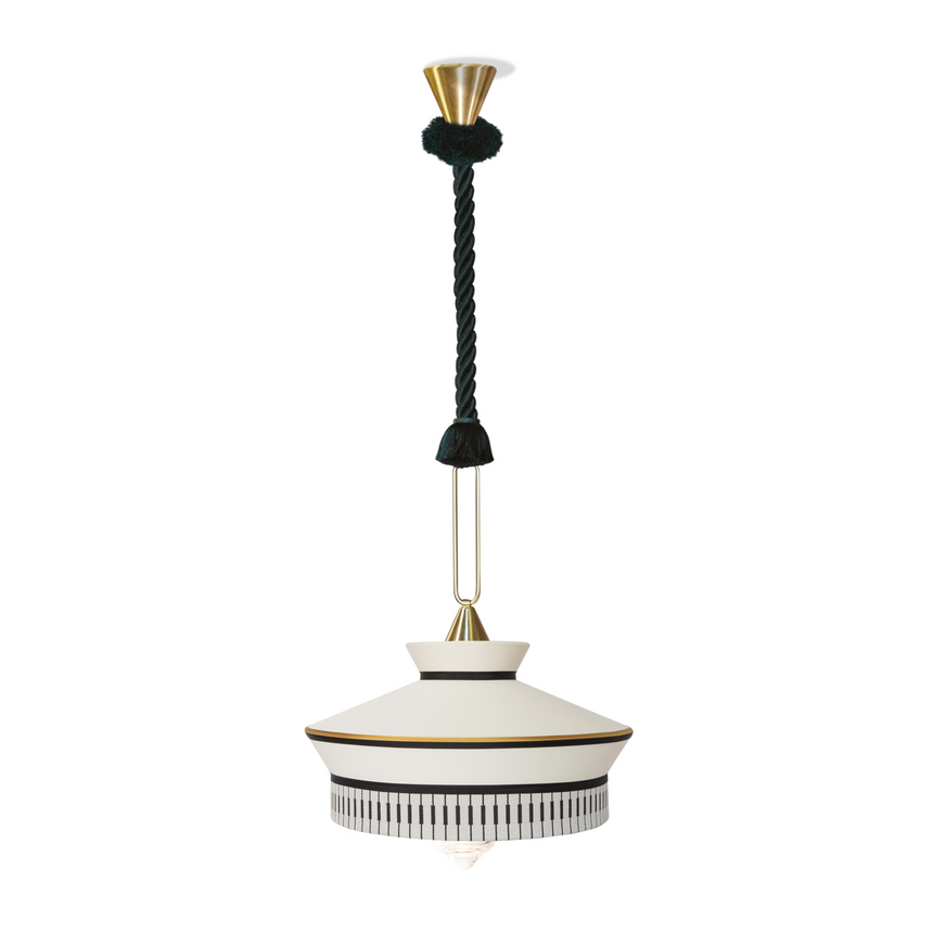 Fabric Shade Pendant Lamp | Contardi Calypso | Italianfurniture.com