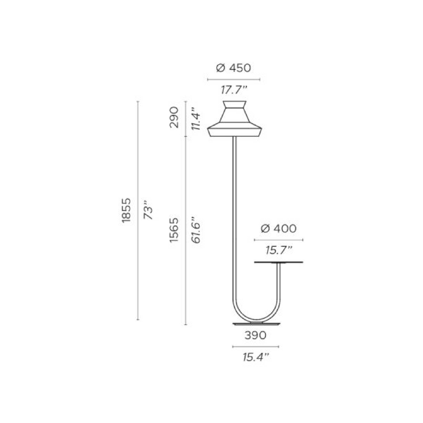 Outdoor Table Floor Lamp | Contardi Calypso | Italianfurniture.com