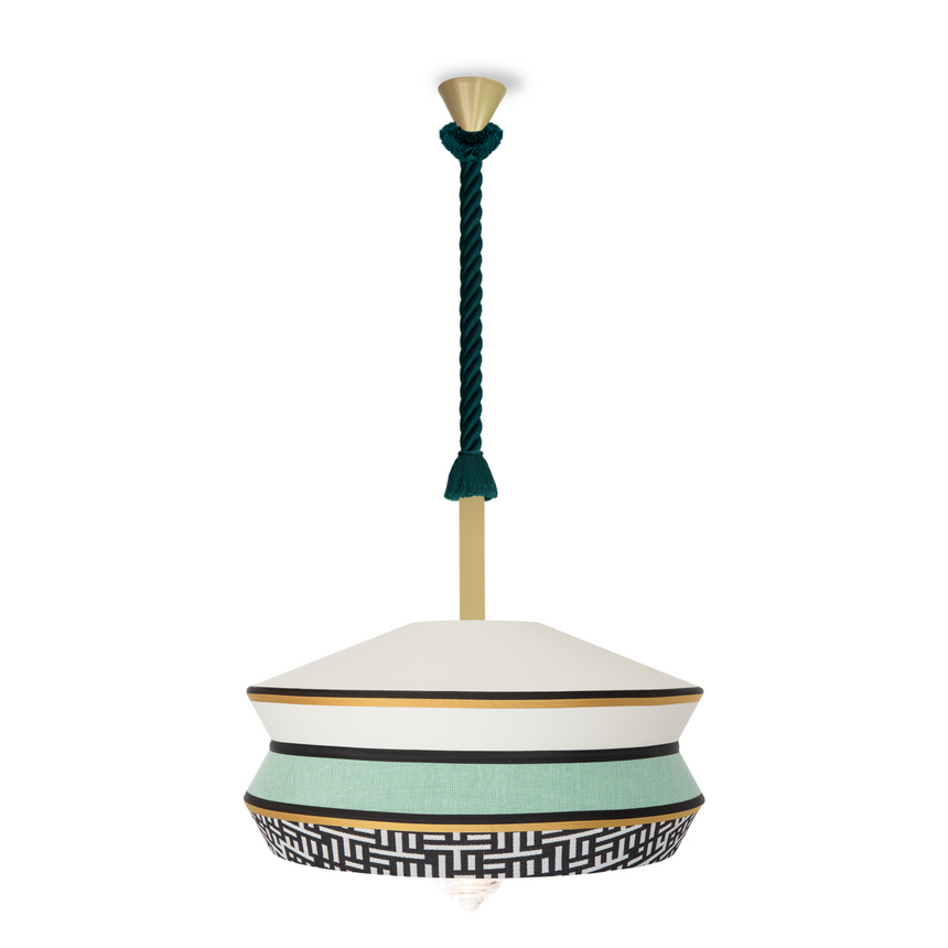 Conical Fabric Outdoor Hanging Lamp | Contardi Calypso | Italianfurniture.com