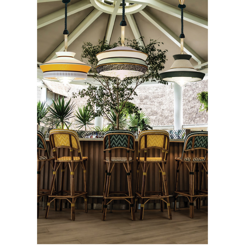 Conical Fabric Outdoor Hanging Lamp | Contardi Calypso | Italianfurniture.com
