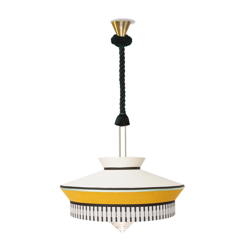 Fabric Shade Pendant Lamp | Contardi Calypso | Italianfurniture.com
