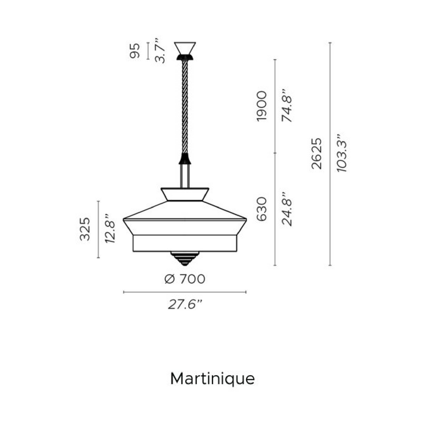 Fabric Shade Pendant Lamp | Contardi Calypso | Italianfurniture.com