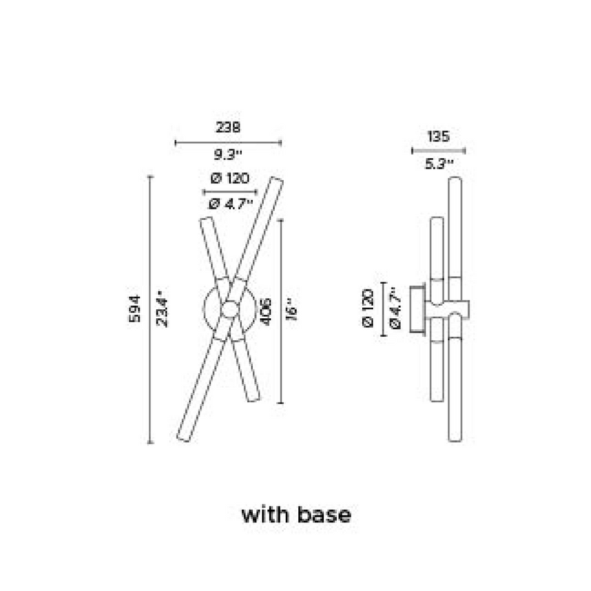 Tubular White Glass Wall Lamp | Contardi Bianca | Italianfurniture.com