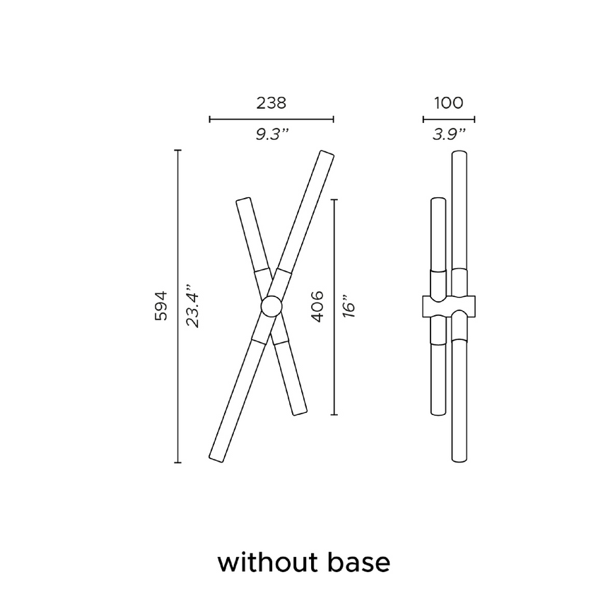 Tubular White Glass Wall Lamp | Contardi Bianca | Italianfurniture.com