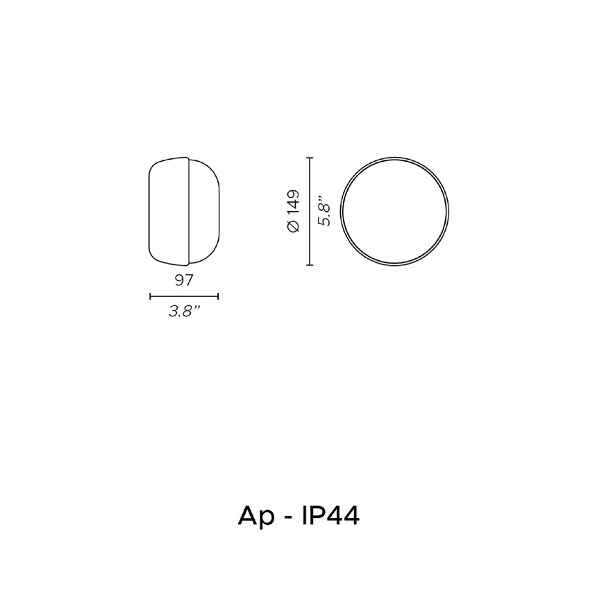 Round Metal Wall Lamp | Contardi Kiki | Italianfurniture.com