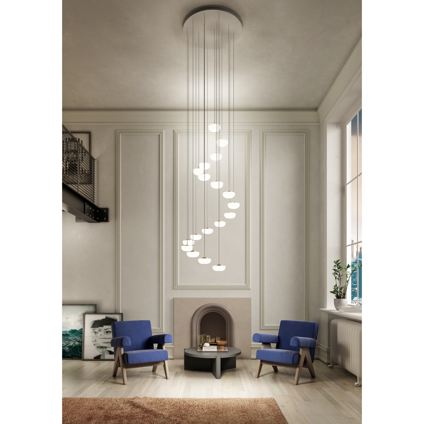 Round Opal Glass Pendant Lamp | Contardi Kiki | Italianfurniture.com