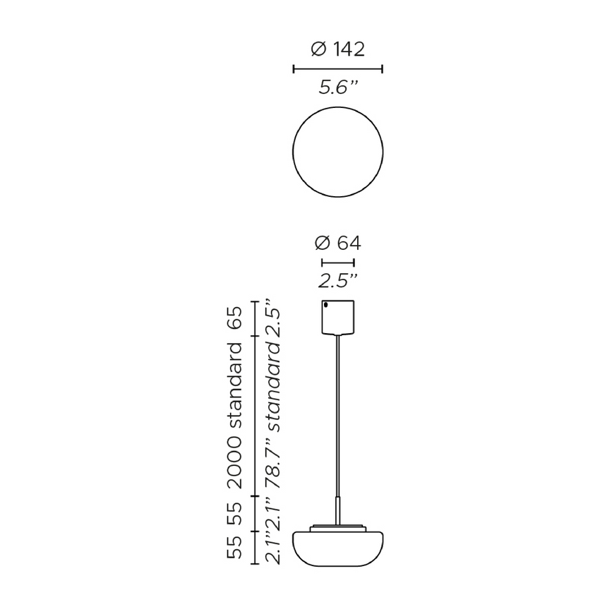 Round Opal Glass Pendant Lamp | Contardi Kiki | Italianfurniture.com