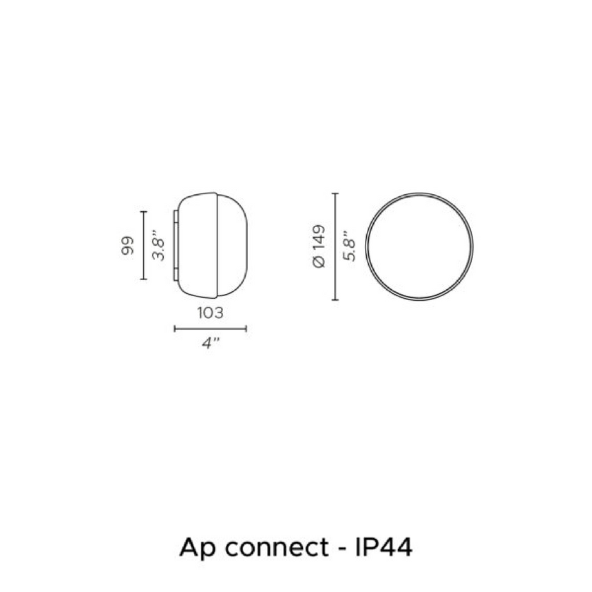 Round Metal Connected Wall Lamp | Contardi Kiki | Italianfurniture.com