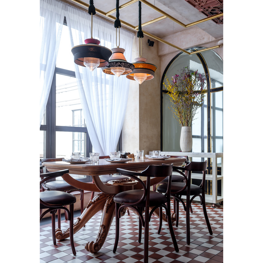 Fabric Shade Pendant Lamp | Contardi Calypso | Italianfurniture.com