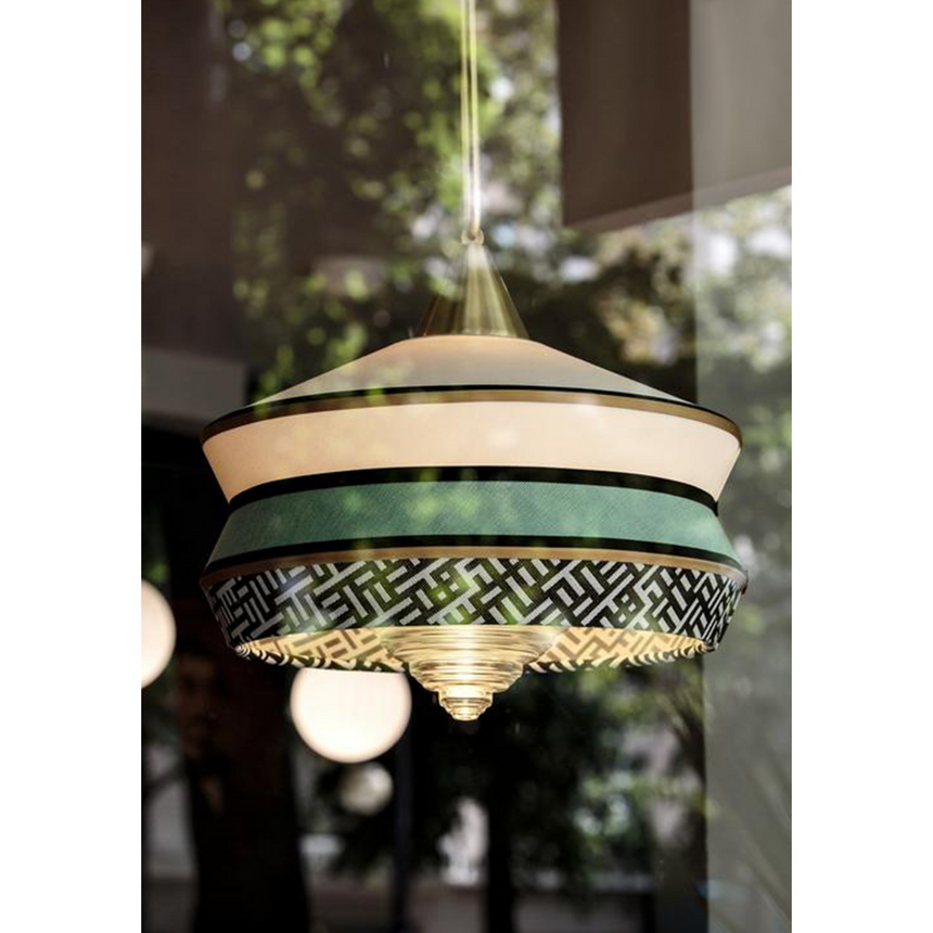 Geometric Pattern Pendant Lamp | Contardi Calypso | Italianfurniture.com