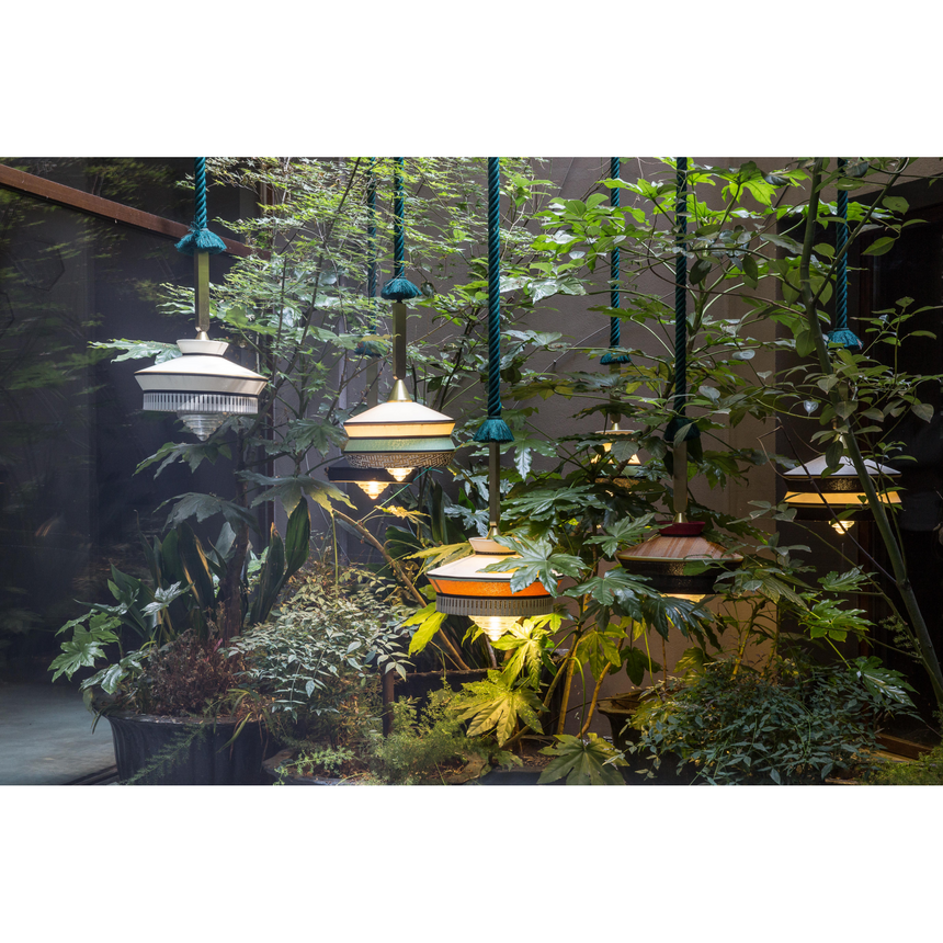 Braided Rope Outdoor Hanging Lamp | Contardi Calypso | Italianfurniture.com