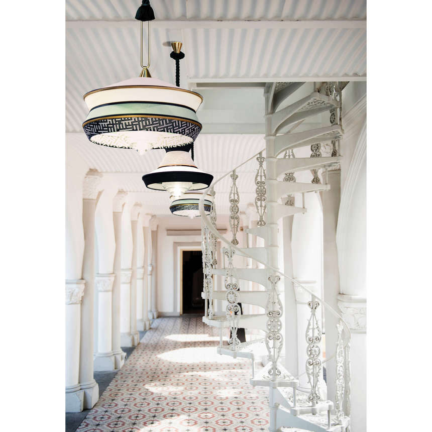 Geometric Pattern Pendant Lamp | Contardi Calypso | Italianfurniture.com