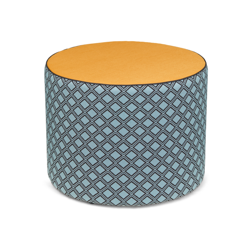 Cylindrical Outdoor Fabric Pouf | Contardi Calybabu | Italianfurniture.com
