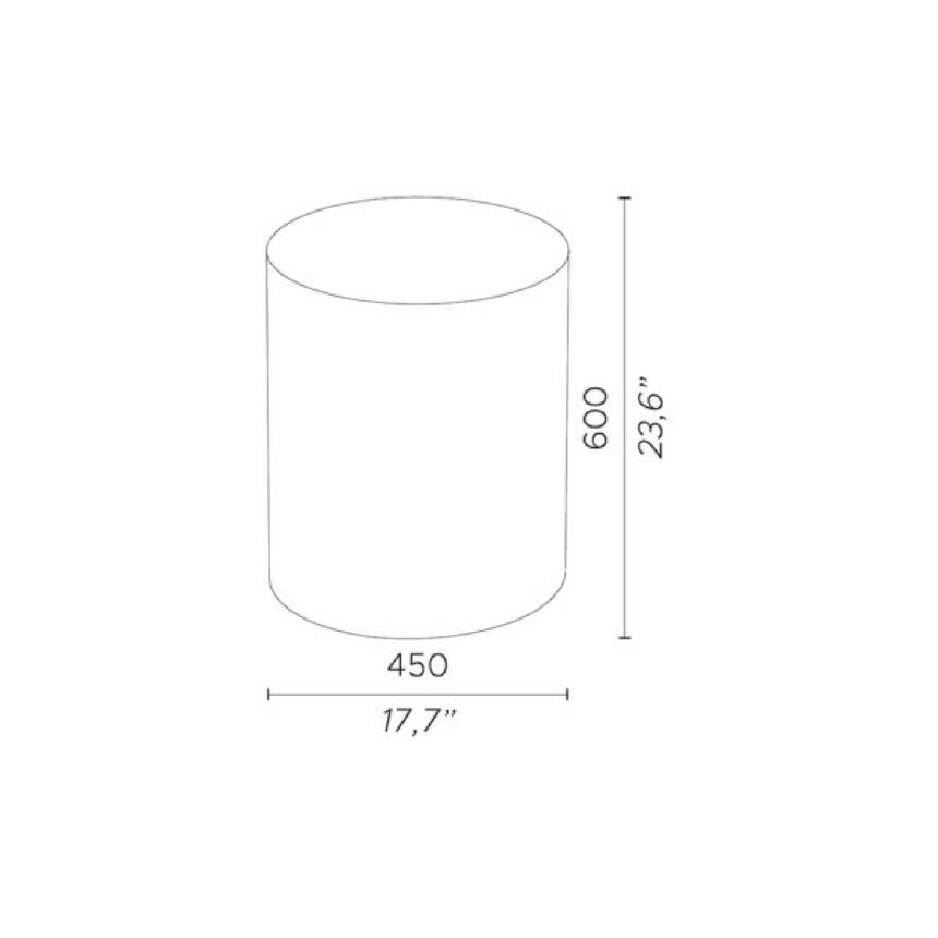 Cylindrical Outdoor Fabric Pouf | Contardi Calybabu | Italianfurniture.com