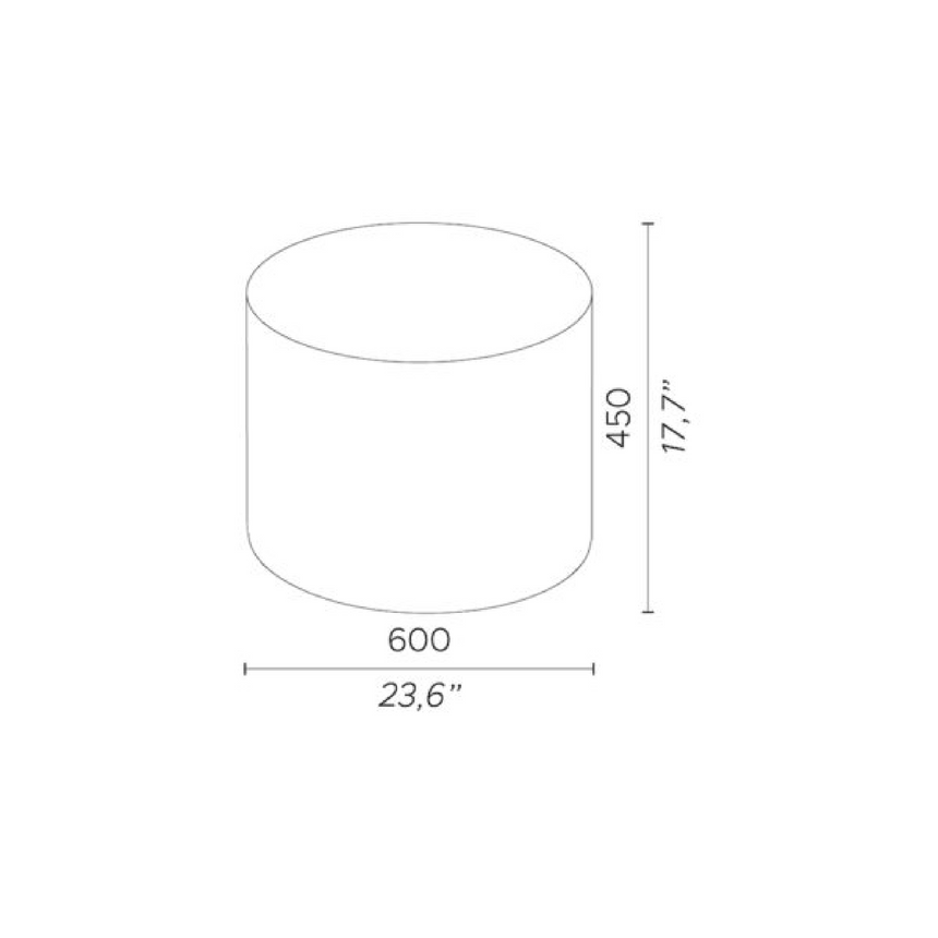 Cylindrical Outdoor Fabric Pouf | Contardi Calybabu | Italianfurniture.com