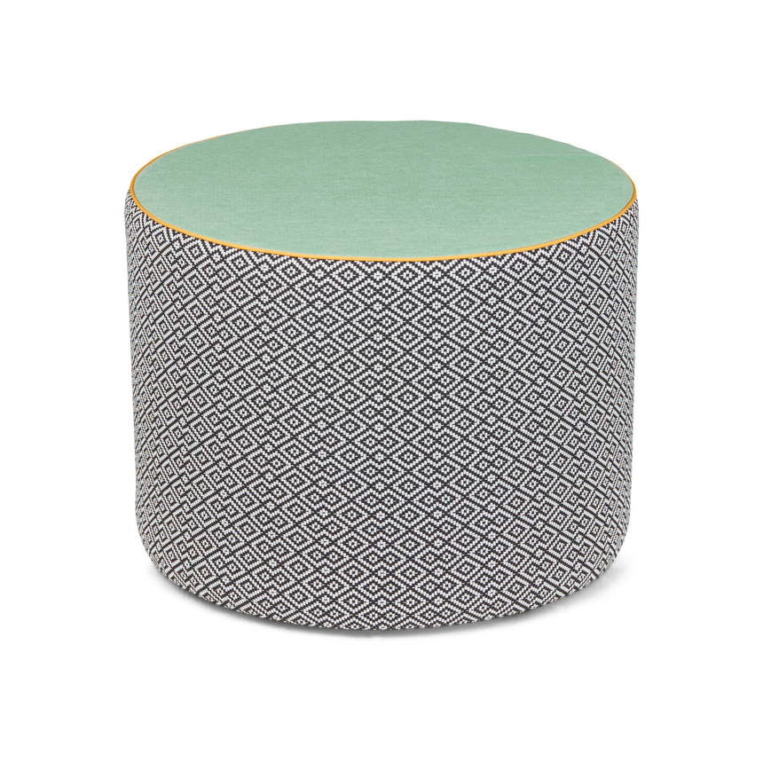 Cylindrical Outdoor Fabric Pouf | Contardi Calybabu | Italianfurniture.com
