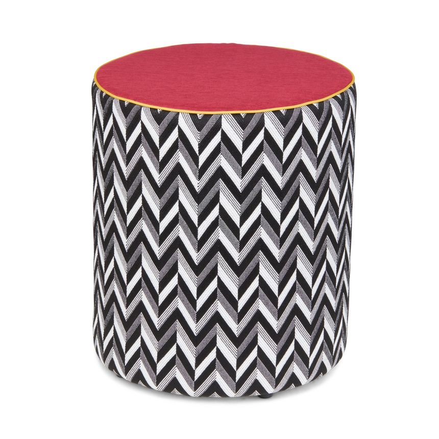 Cylindrical Outdoor Fabric Pouf | Contardi Calybabu | Italianfurniture.com