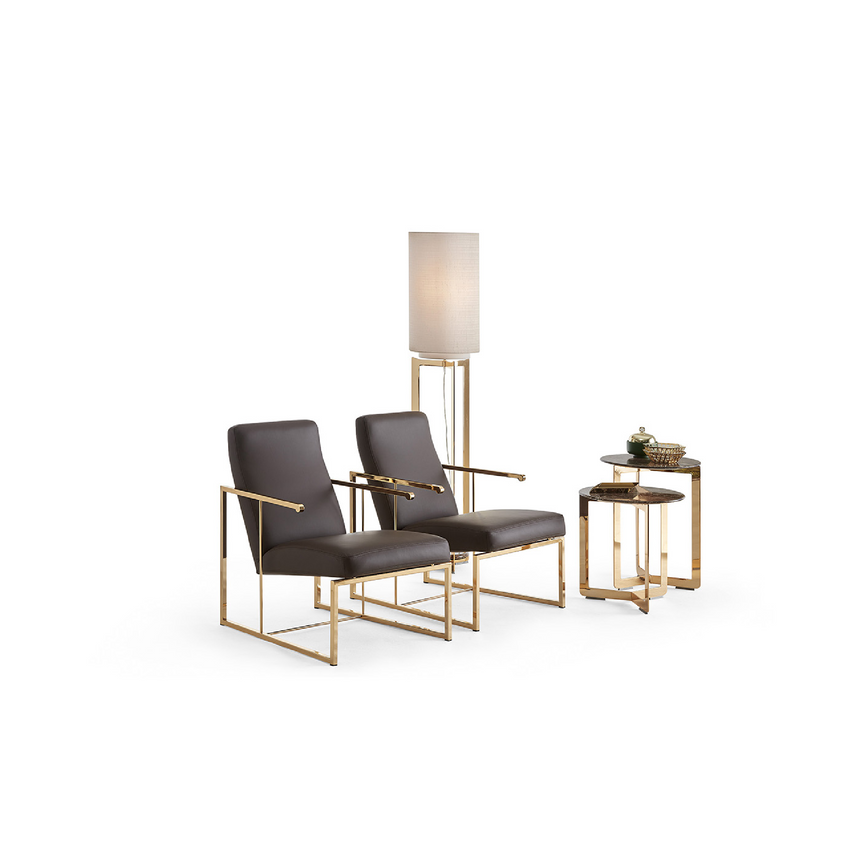 Cylindrical Linen Floor Lamp | Dema Toni | Italianfurniture.com