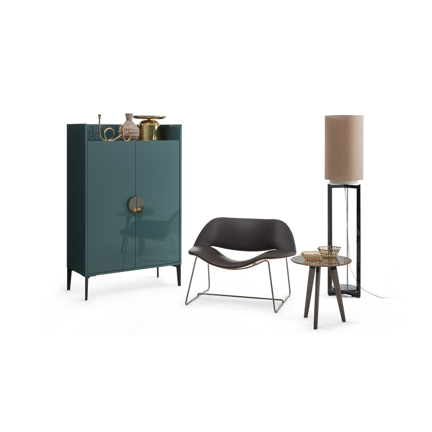 Cylindrical Linen Floor Lamp | Dema Toni | Italianfurniture.com