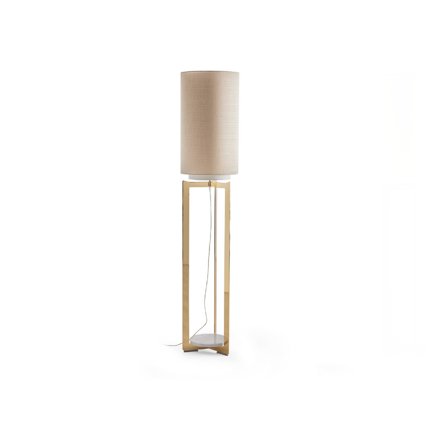 Cylindrical Linen Floor Lamp | Dema Toni | Italianfurniture.com