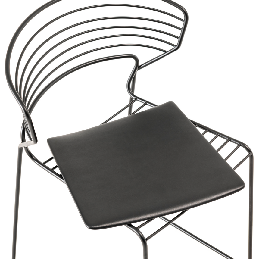 Wire Curved Back Accent Chair | Desalto Koki | Italianfurniture.com