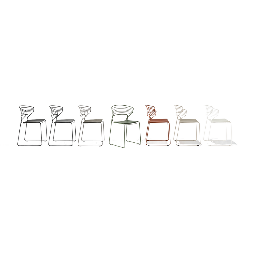 Wire Curved Back Accent Chair | Desalto Koki | Italianfurniture.com