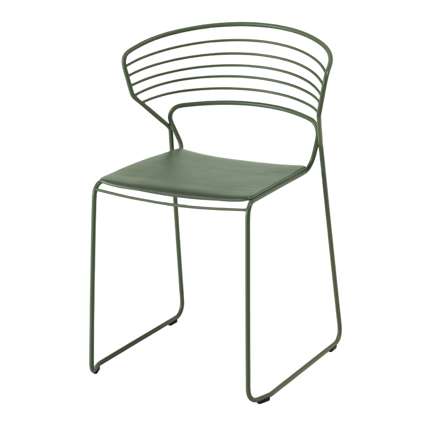 Wire Curved Back Accent Chair | Desalto Koki | Italianfurniture.com