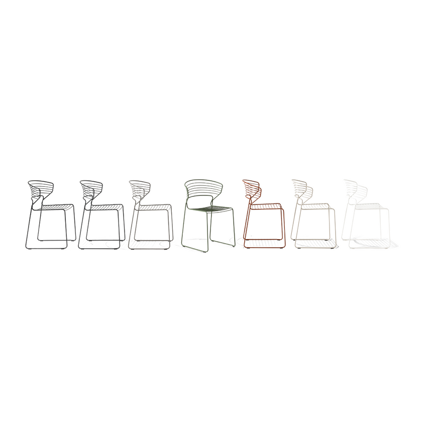 Wire Curved Back Accent Chair | Desalto Koki | Italianfurniture.com
