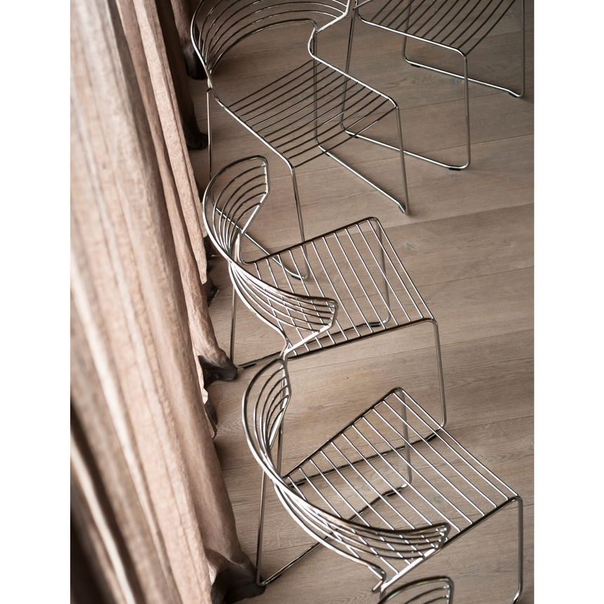 Wire Curved Back Accent Chair | Desalto Koki | Italianfurniture.com