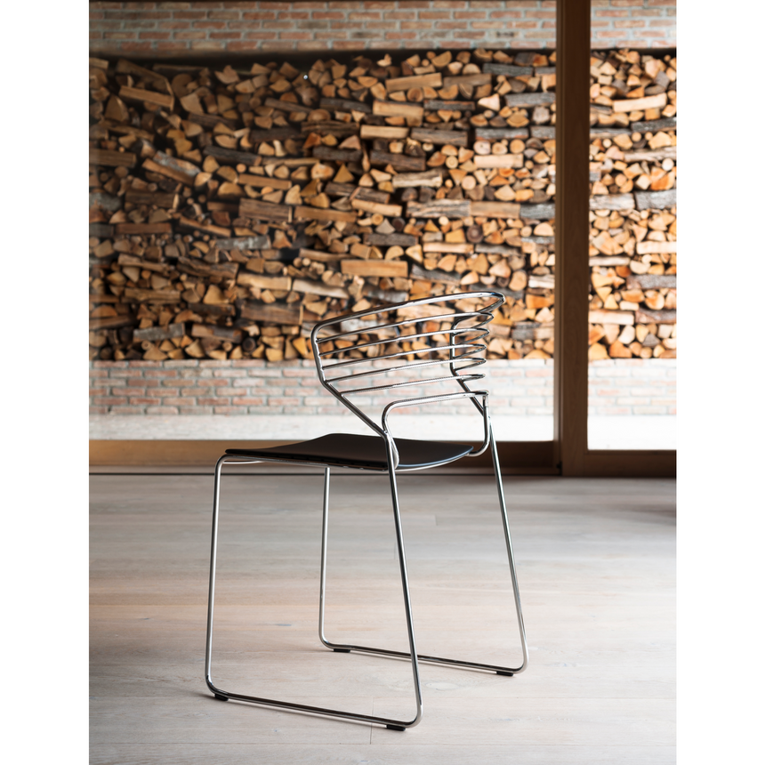 Wire Curved Back Accent Chair | Desalto Koki | Italianfurniture.com