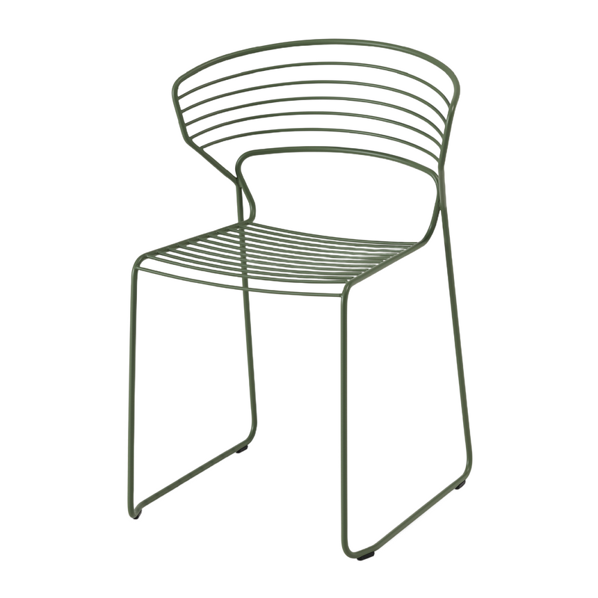 Wire Curved Back Accent Chair | Desalto Koki | Italianfurniture.com