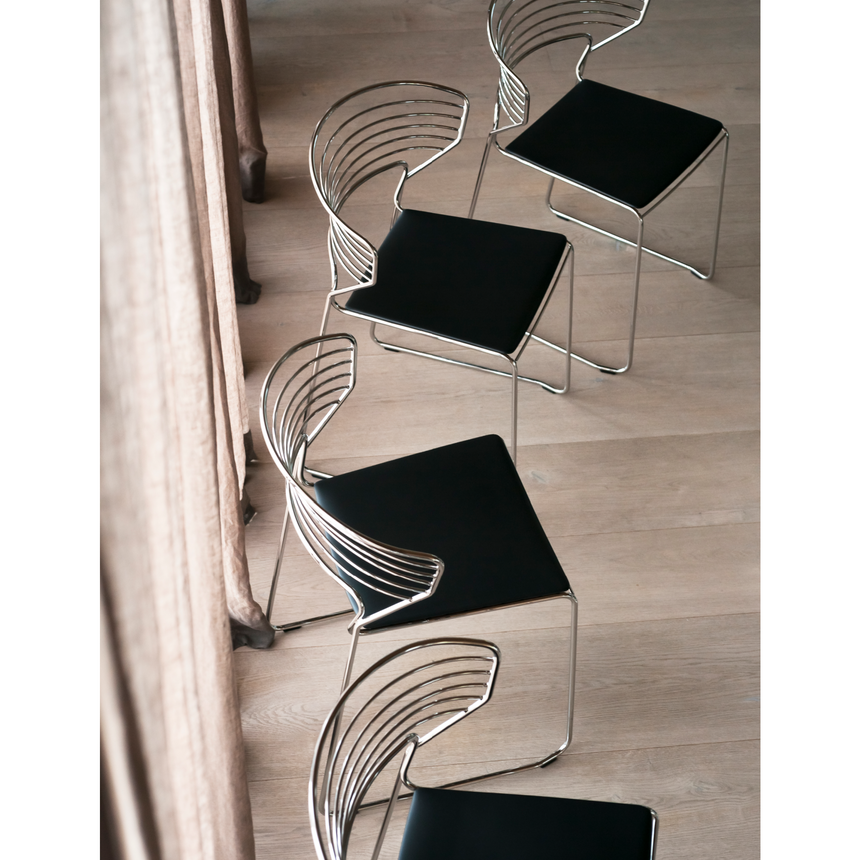 Wire Curved Back Accent Chair | Desalto Koki | Italianfurniture.com